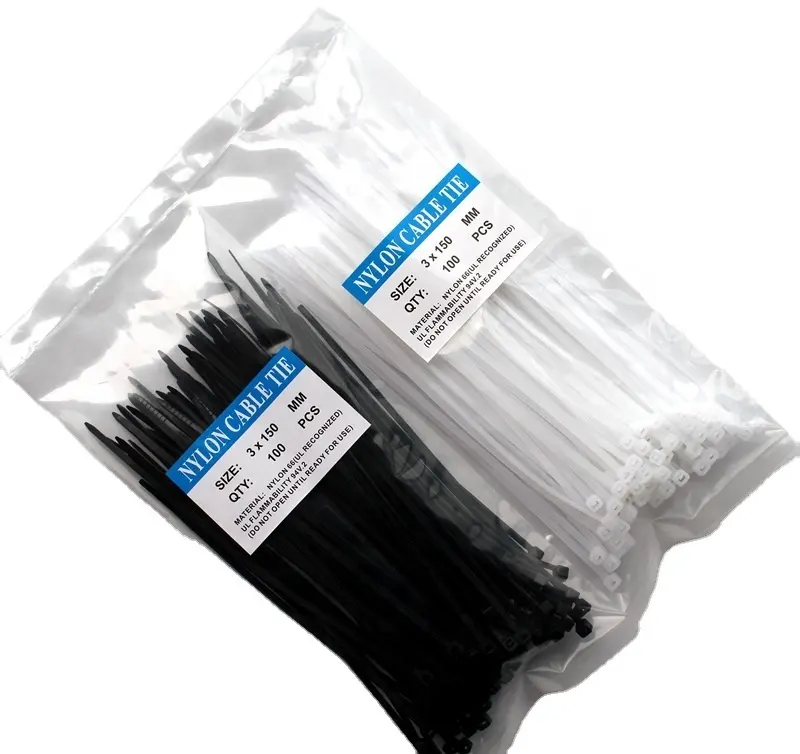 Adjustable Zip Tie Strap Reusable Nylon